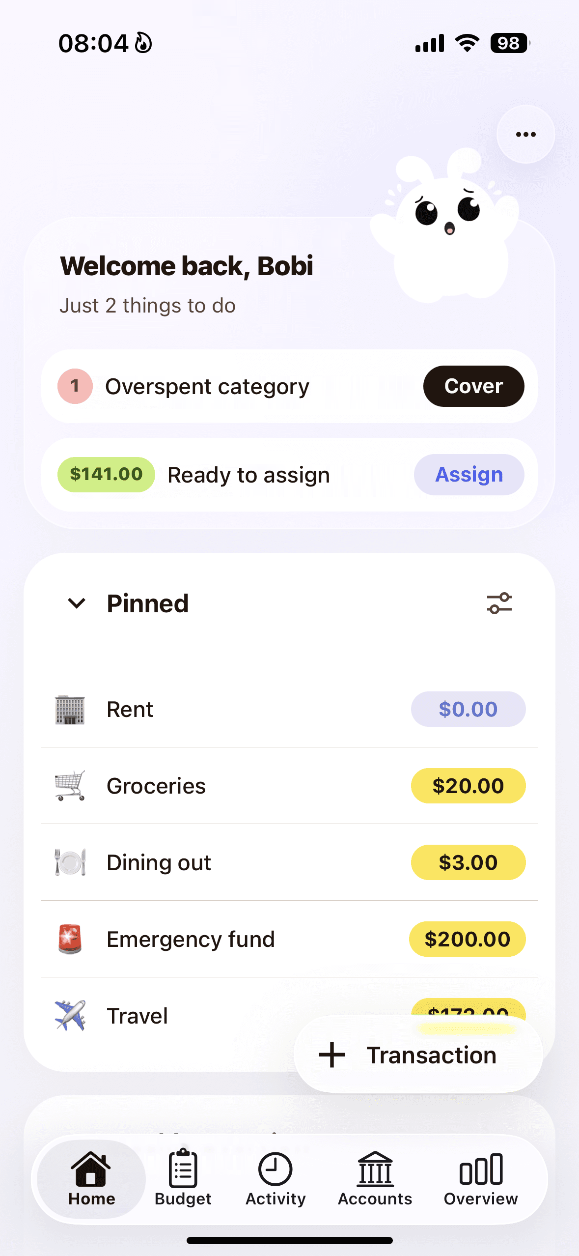 Pigi monthly plan screen